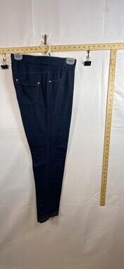 Just Be Women's Stretch Denim Leggings Pants Large Blue Cotton Blend Pull On L